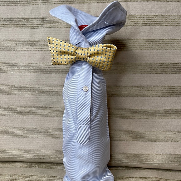 Handmade Party Supplies Handcrafted Wine Or Liquor Bottle Gift Bag Made From Dress Shirt And